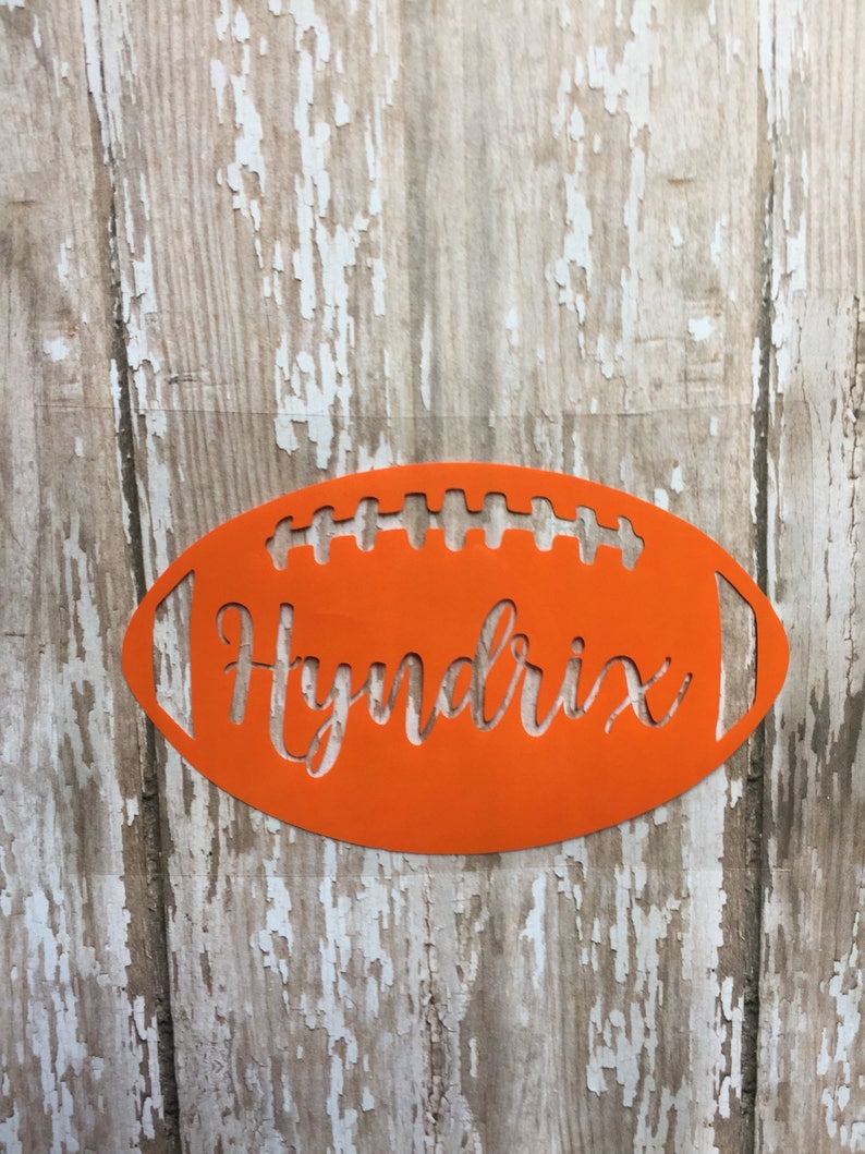 Personalized Football Iron on Decal DIY Football With Name Etsy