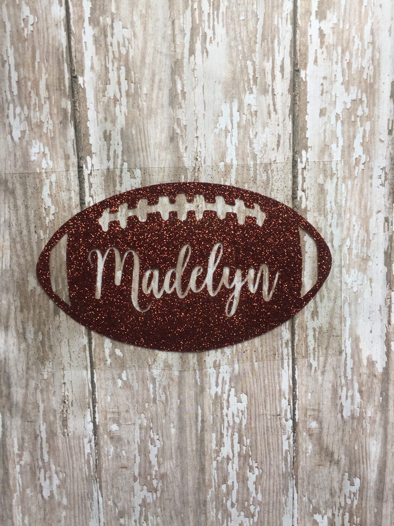 Personalized Football Iron on Decal DIY Football With Name Etsy
