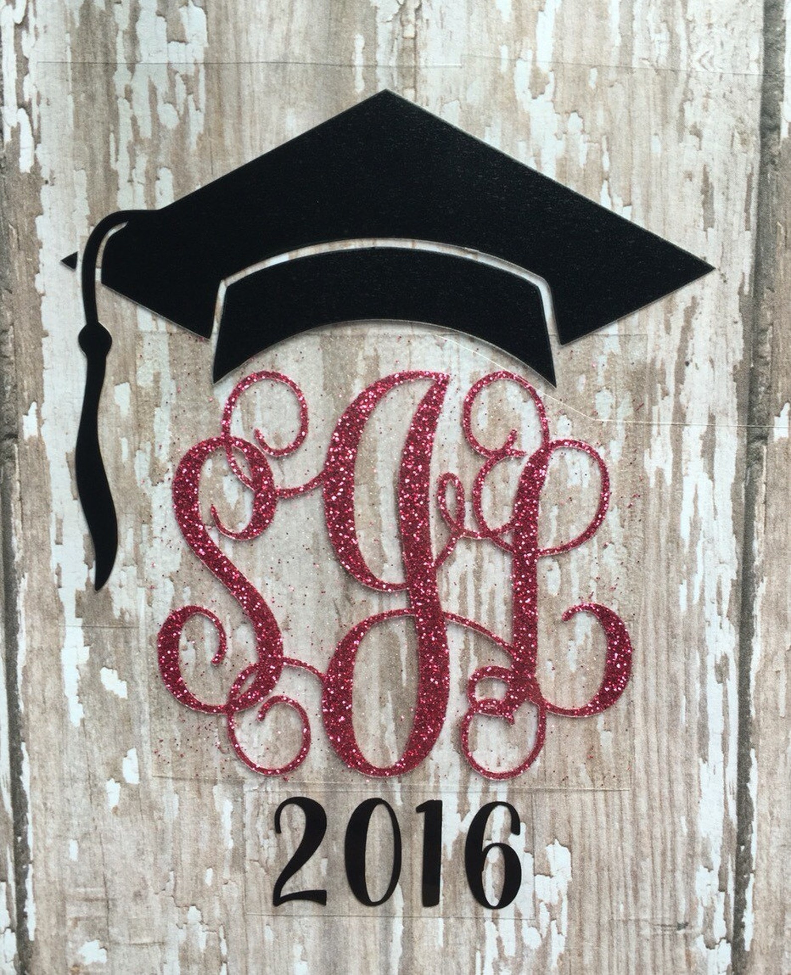 Graduation Monogram Iron On Graduation Cap Monogram Heat - Etsy