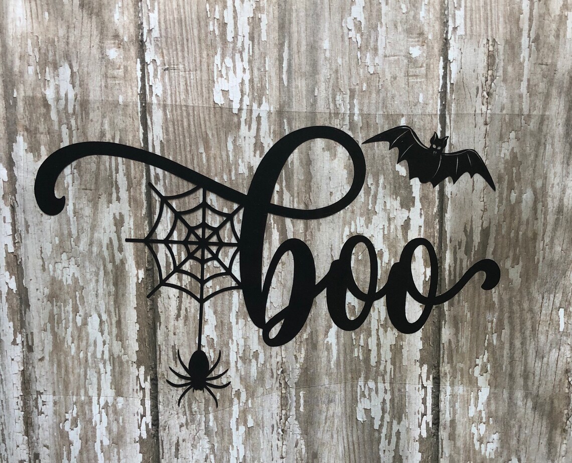 Boo Halloween Iron on Decal Halloween Heat Transfer Decal Etsy
