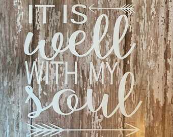It Is Well With My Soul Iron On Decal: DIY Christian Shirt