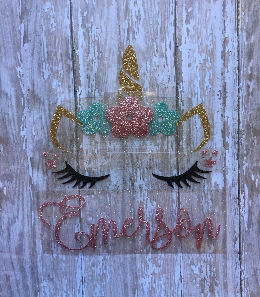 Custom Unicorn Iron on Decal, Unicorn Heat Transfer, Personalized