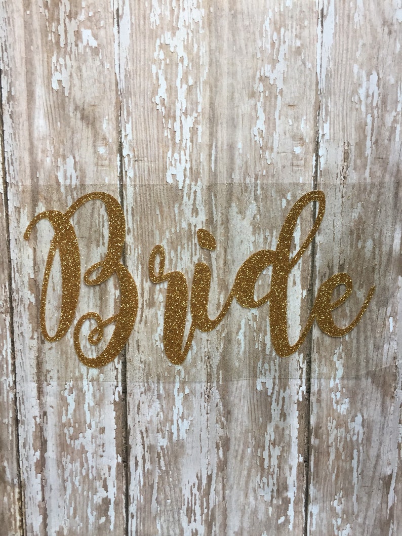Bride Iron on Decal Wedding Party Iron on Decals DIY Wedding Etsy