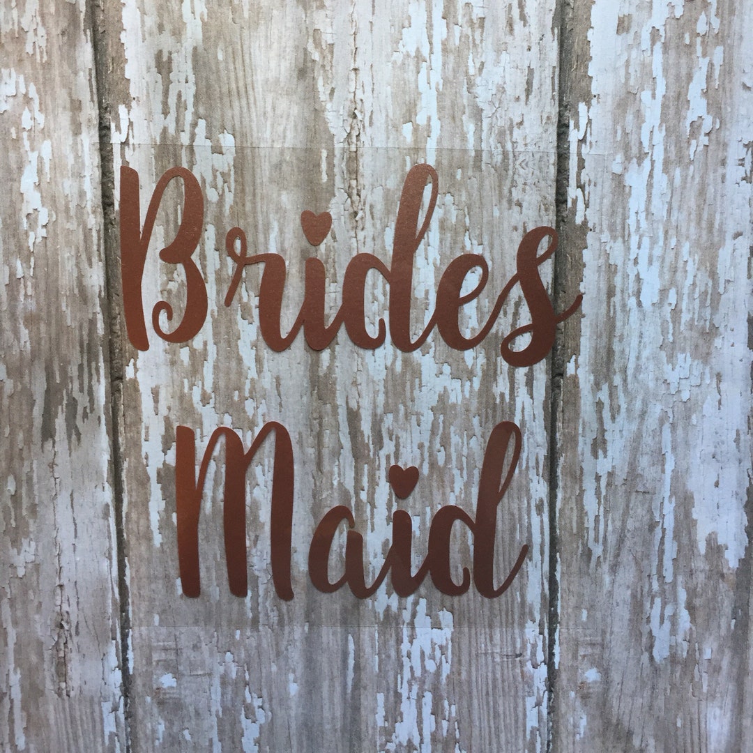 Bridesmaid Iron on Decal, Maid of Honor Iron on Decal, Wedding Party