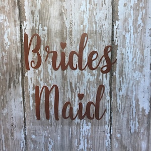 Bridesmaid Iron-on Decal: DIY Wedding Party Shirts