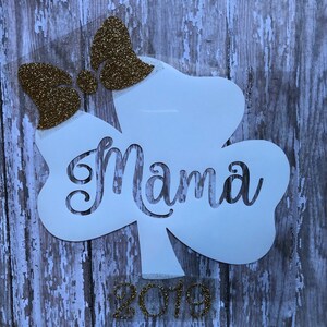 Shamrock with Name Iron on Decal/ DIY St. Patrick's Day Shirt/ Shamrock Monogram Iron on Decal/ DIY St. Patrick's Day Baby or Kids Shirt image 4