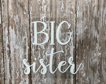 Big Sister OR Little Sister Iron on Decal. Big, Sister, Middle Sister, Little Mister Iron on. Sibling Matching Iron on Decals for shirts
