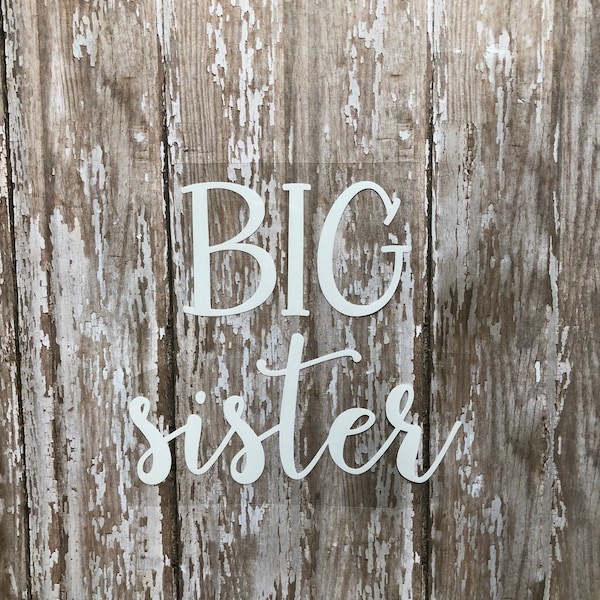 Big Sister OR Little Sister Iron on Decal. Big, Sister, Middle Sister, Little Mister Iron on. Sibling Matching Iron on Decals for shirts