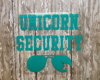 Unicorn Security Iron on Decal, DIY Unicorn Security Face Mask, DIY Unicorn Security Shirt, Unicorn Security Heat Transfer, Unicorn Birthday