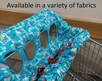 ON SALE:Shopping trolley cover/trolley cart liner/shopping cart cover-Single or double seat- Multiple patterns available!