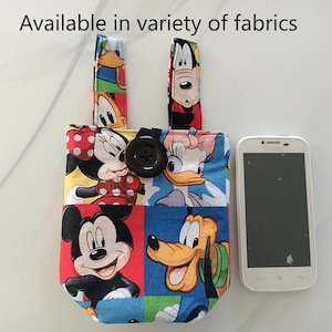 Wheelchair Phone Holder: Cotton Arm Rest Organizer with Button