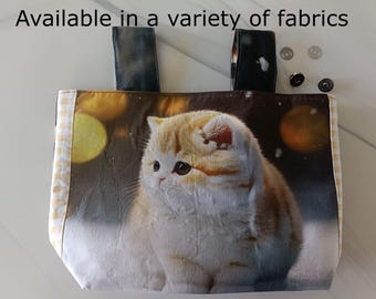 Cotton Wheelchair Armrest Bag: Magnetic Closure Organizer
