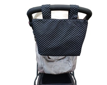 Pram Caddy with Zipper: Stroller Organizer & Mini Wet Bag