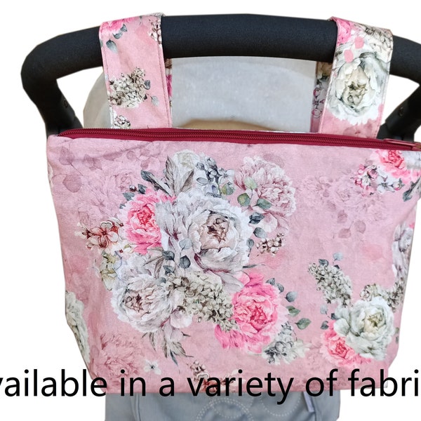 Pram caddy with zipper - pram organiser - mini wet bag - stroller organiser - stroller caddy - diaper bag