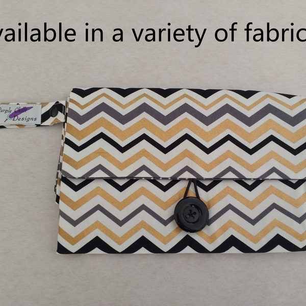 CLEARANCE:Nappy wallet - Nappy Wallet with waterproof Change Mat- pacifier strap -diaper clutch