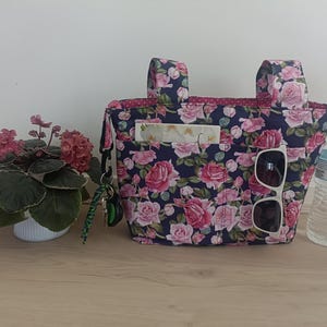 Walker Bag with Bottle Holder: Cotton Wheelchair Organizer