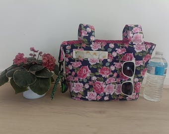 Torba na wózek inwalidzki z uchwytem na butelkę: bawełniany organizer na wózek inwalidzki