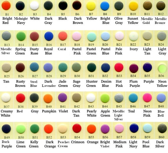 KAM Plastic Snaps: Size 20, Colorful Fasteners for Bibs & Clothing