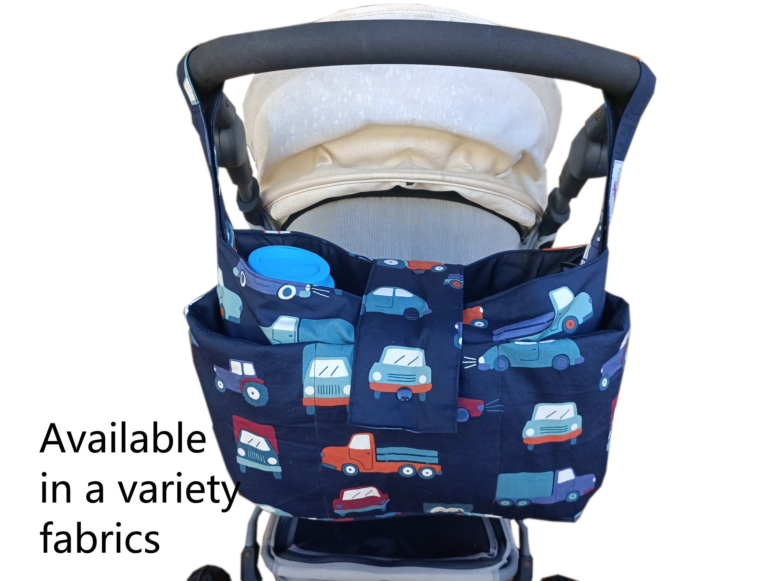 Zipped Pram Caddy Wheelchair Bag stroller Organiser Shoulder Bag double Pram Organiser Pram Organiser multiple Patterns Available Etsy