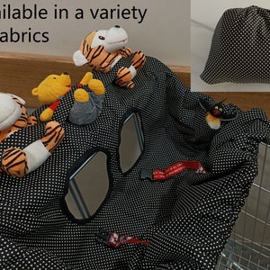 NEW PRODUCT on SALE :Shopping trolley cover with pockets/trolley cart liner/shopping cart cover-Single or double seat