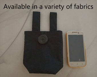 Wheelchair phone holder with Button Closure; Wheelchair organiser; Wheelchair accessory; Wheel chair arm rest bag; Side bag, Pouch