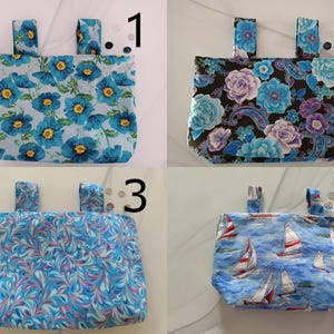 Wheelchair Armrest Bag: Cotton Organizer Pouch with Magnetic Button