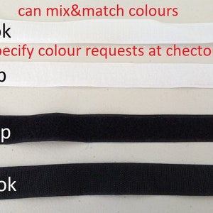 Black/White Hook and Loop Sew-on Velcro Fastener-bag making-straps