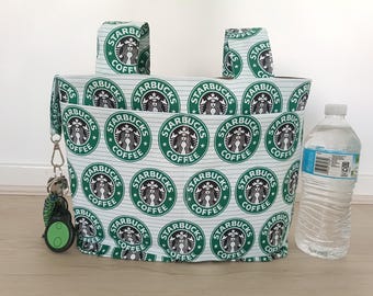 Walker Bag with Bottle Holder: Wheelchair Organizer, Cotton Accessory