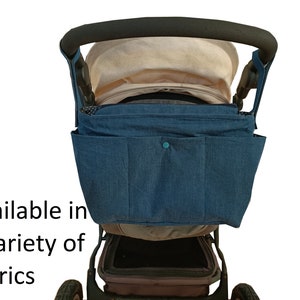 Stylish Pram Caddy: Multicolour Stroller Organiser Bag