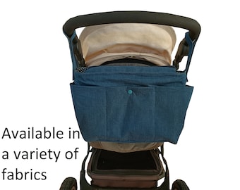 Stylish Pram Caddy: Multicolour Stroller Organiser Bag