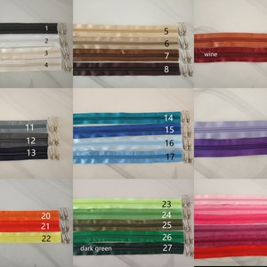 60 cremalleras de 16 pulgadas, 25 colores, cierre de bobina de nailon a  granel #3 para manualidades de costura de sastre