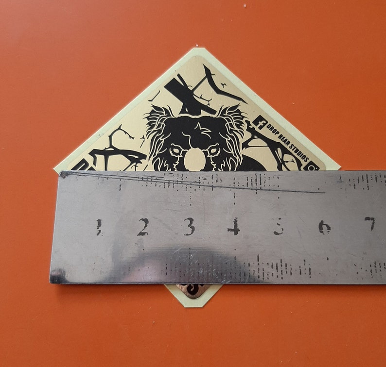 3pk Dropbear Studios Masks Gold Glossy Sticker 60mm X 60mm Etsy