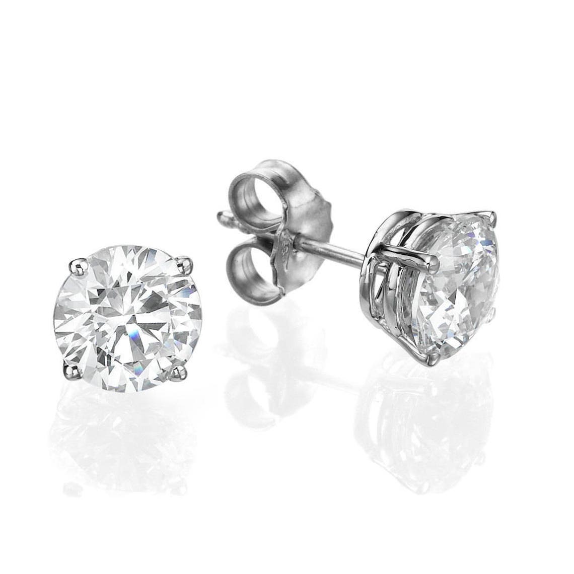 1.5 CT Diamond Earrings Bridal Earrings Unique Diamond | Etsy