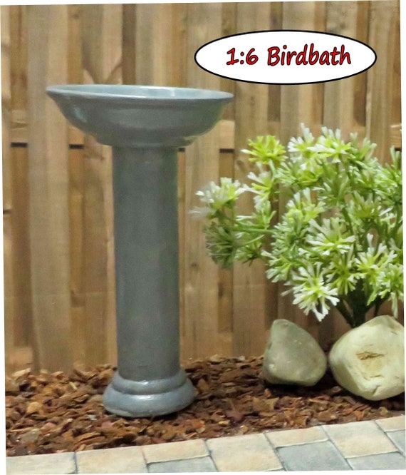 Art & Collectibles Dollhouse birdbath with simulated water Dolls