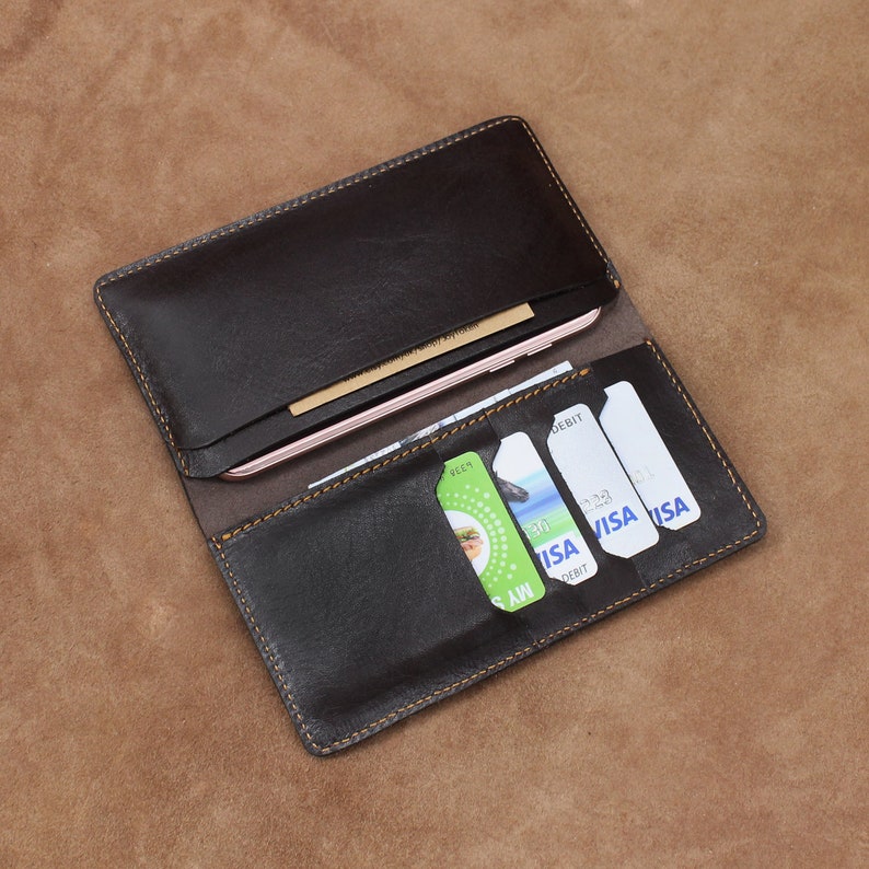 Samsung S8 Case Phone Wallet iPhone 7 Wallet case Samsung S7 Case Brown Leather