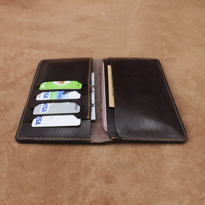 Samsung S8 Case Phone Wallet iPhone 7 Wallet case Samsung S7 Case Brown Leather