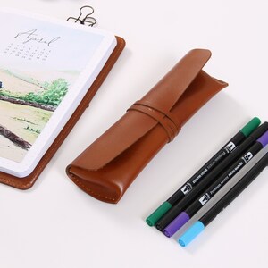 Leren etui, gepersonaliseerd volnerf kalfsleer