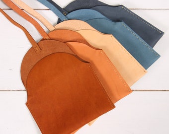 Vintage Goatskin Leather Card Game Case, Wrap Style