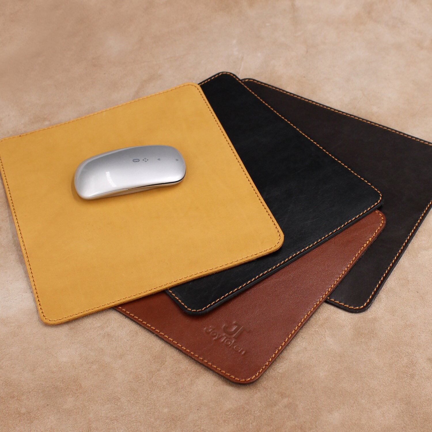 Leather Mouse Pad Real Leather Mouse Mat Leather Mouse Pad Etsy