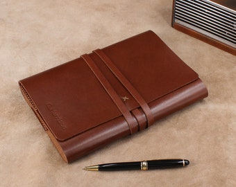 Personalized A5 Leather Journal: Refillable Traveler's Notebook