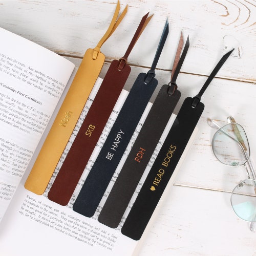 Leather Bookmark Personalised Bookmark Book Lovers Gift Bible Etsy UK