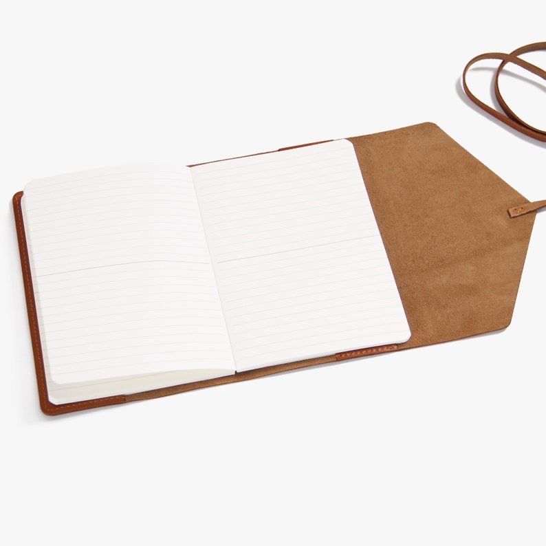 Leather Journal A5 Notebook Refillable Notebook Cover Envelope Etsy UK