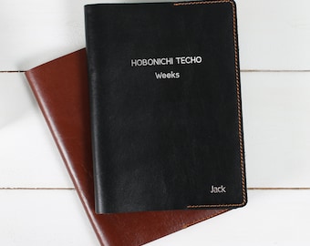 Housse en cuir Hobonichi pour ordinateur portable Hobonichi Originals Hobonichi Techo taille personnalisée