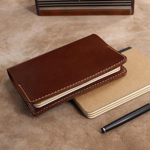 Refillable A6 Journal Personalised Leather Traveler's Journal Notebook Diary Planner Free Gift