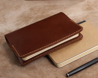 Refillable A6 Journal Personalised Leather Traveler's Journal Notebook Diary Planner Free Gift