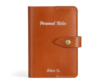 Personalized Leather A6 Journal: Refillable Leather Diary, Free Notebook