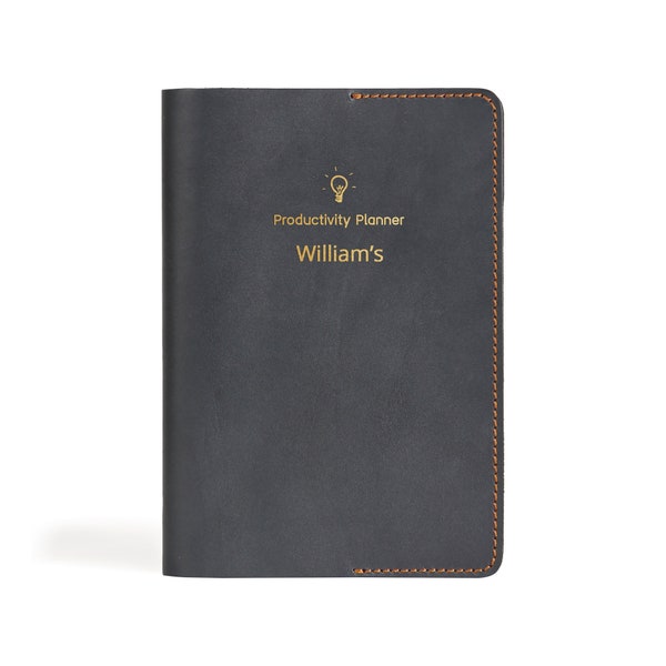 Refillable A5 Leather Notebook Personalised Leather Traveler's Journal - Free Gift