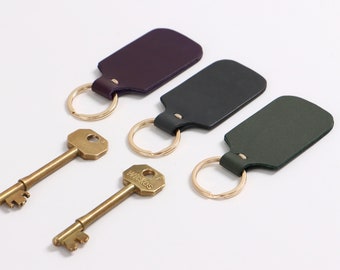 Leather Key Fob Leather Keyring Keychain Personalised Key Holder