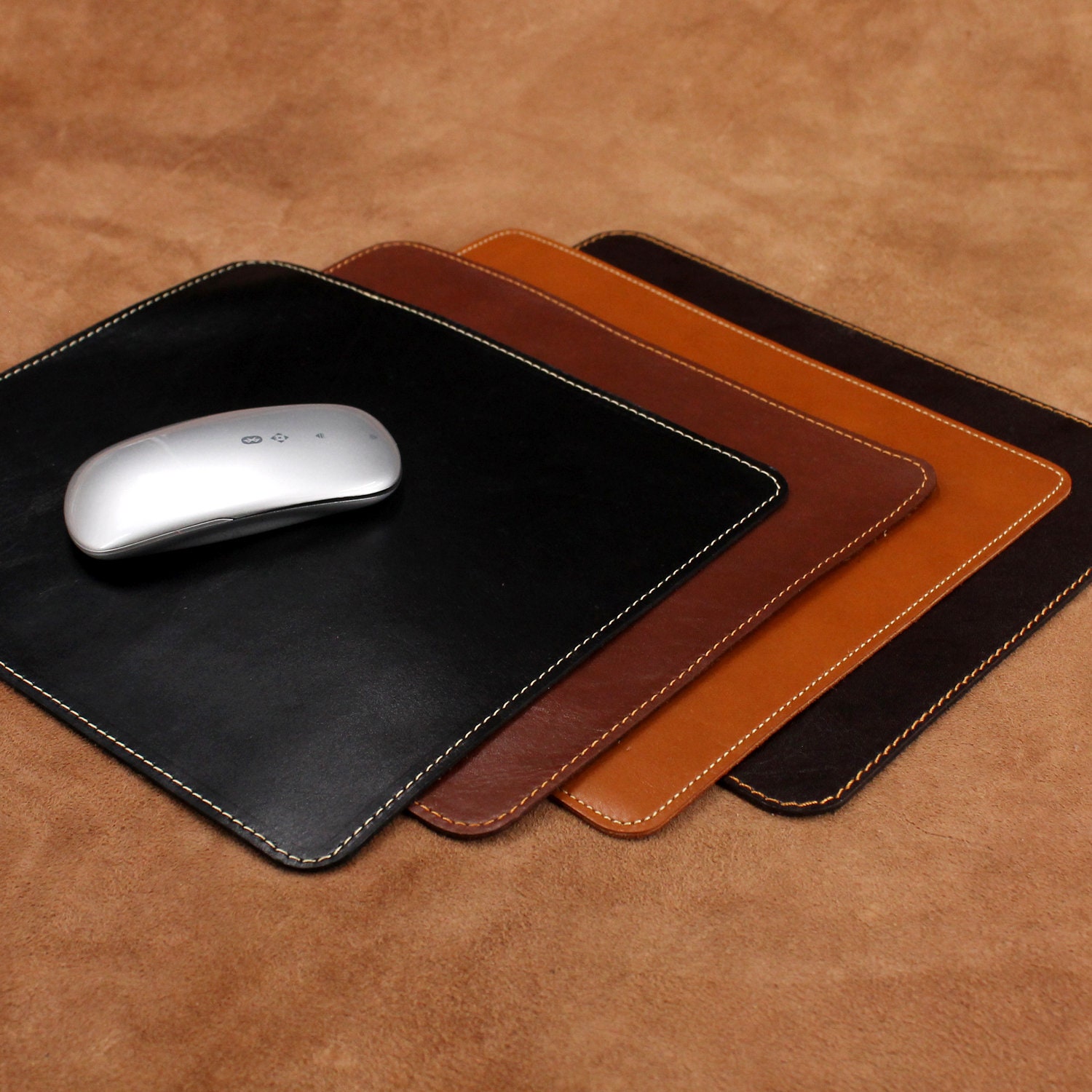 Leather Mouse Pad Real Leather Mouse Mat Leather Mouse Pad Etsy