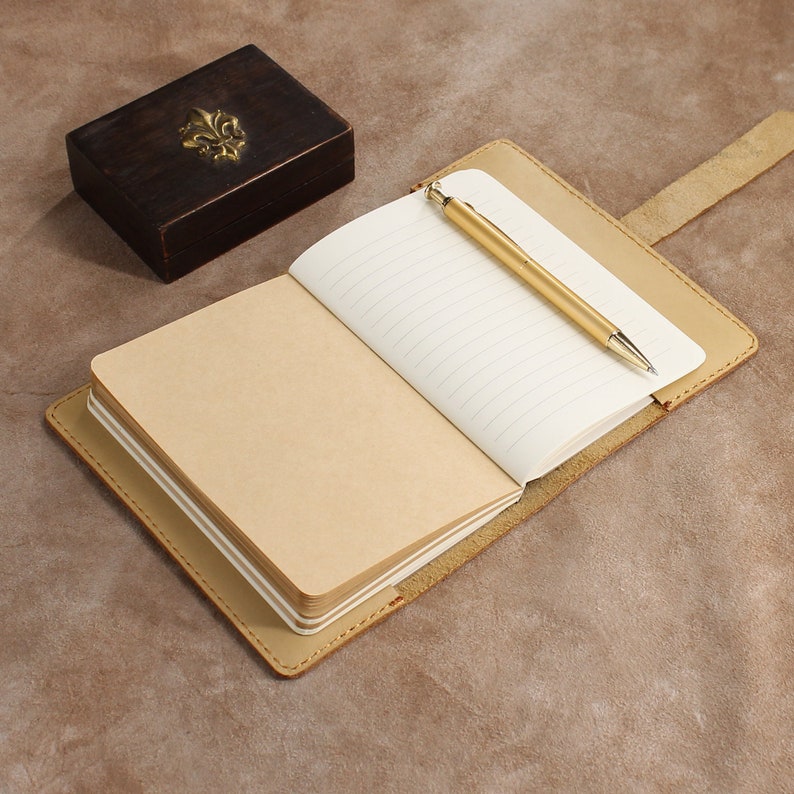 Refillable A6 Notebook Leather Journal A6 Hobonichi Moleskine Etsy